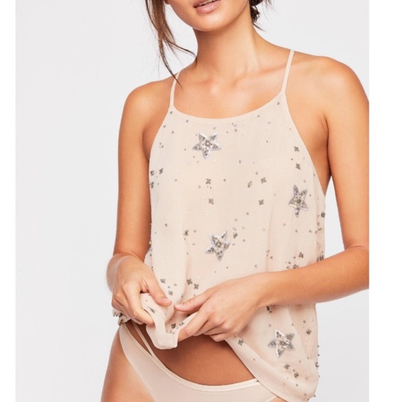 Free People Tops - Free People Star Embellished Cami S NEW
